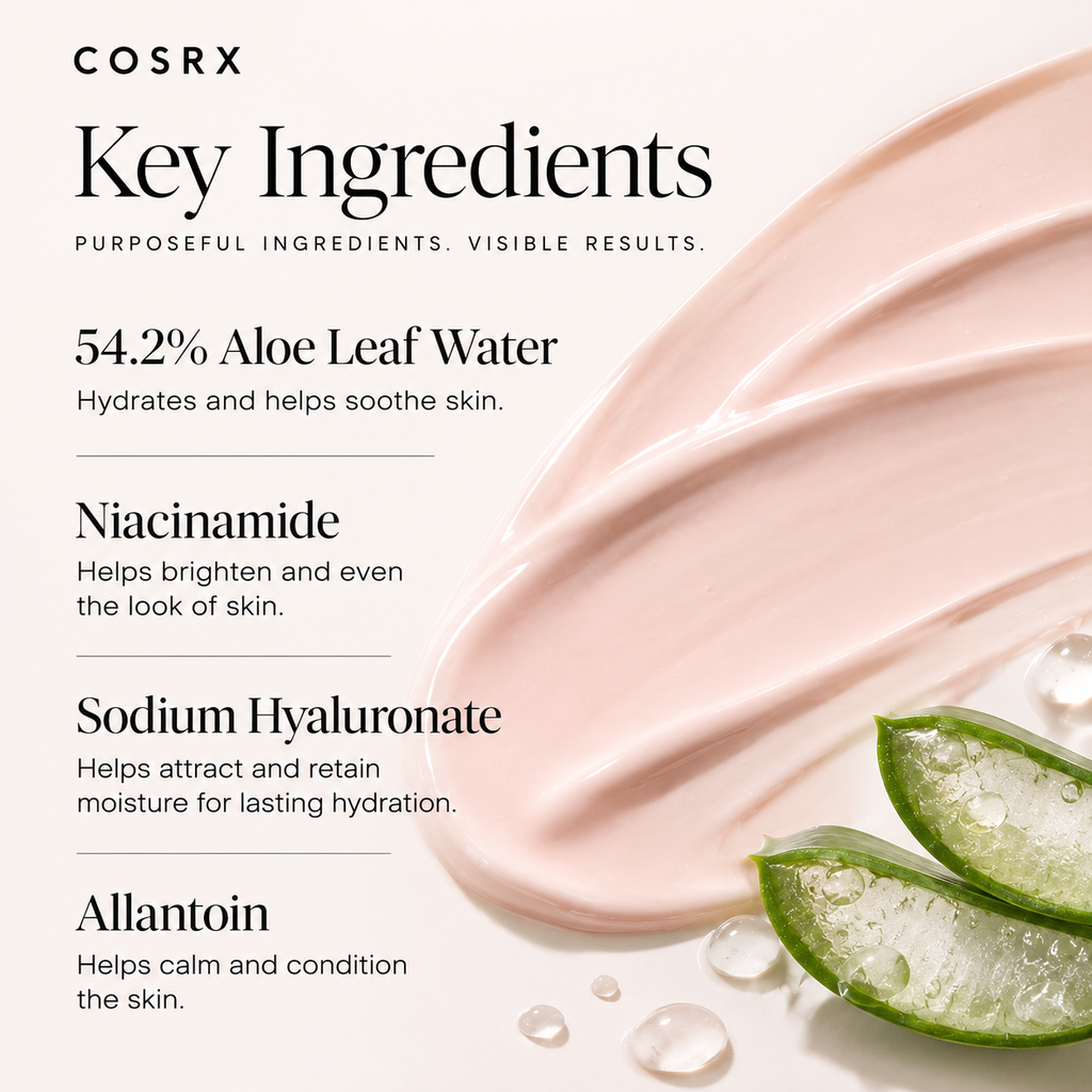 COSRX Aloe 54.2 Aqua Tone-Up Sunscreen SPF50+ PA++++ – 50ml