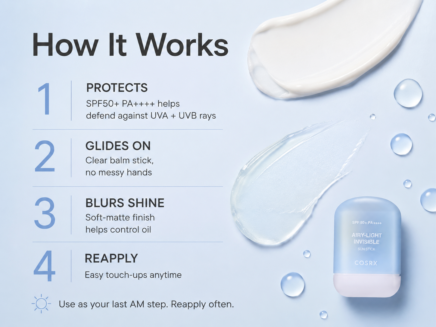 COSRX Airy-Light Invisible Sun Stick SPF50+ PA++++ – 19g