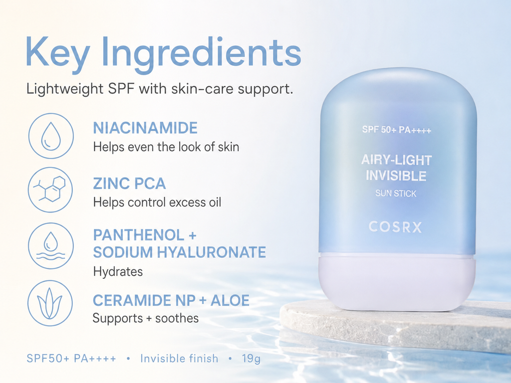 COSRX Airy-Light Invisible Sun Stick SPF50+ PA++++ – 19g