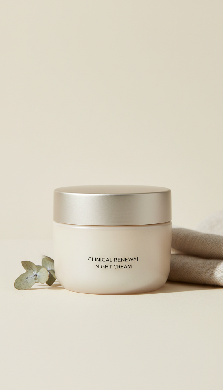 Retinol Night Cream In Frosted Glass